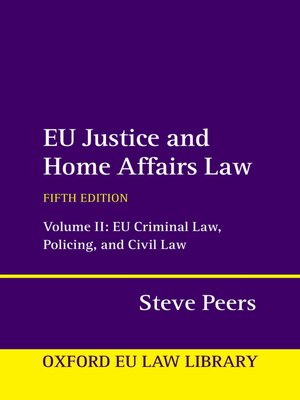 cover image of EU Justice and Home Affairs Law